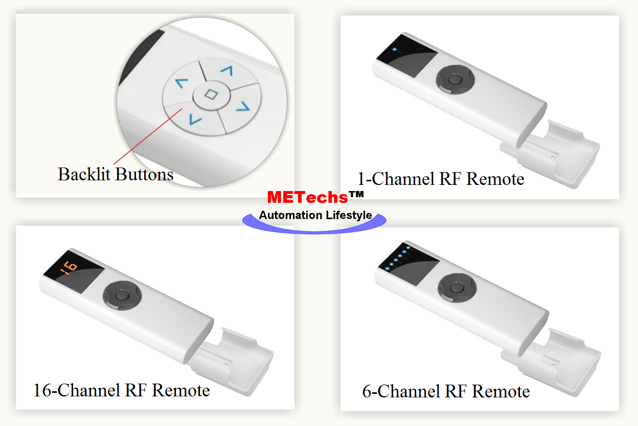 METechs RF Tubular Motor Remote