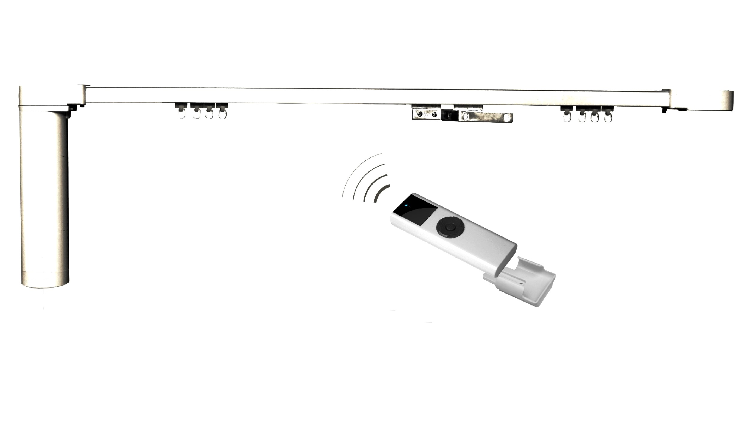 Manually Operated Aluminum Traverse Curtain Rods CL200B - Click Image to Close