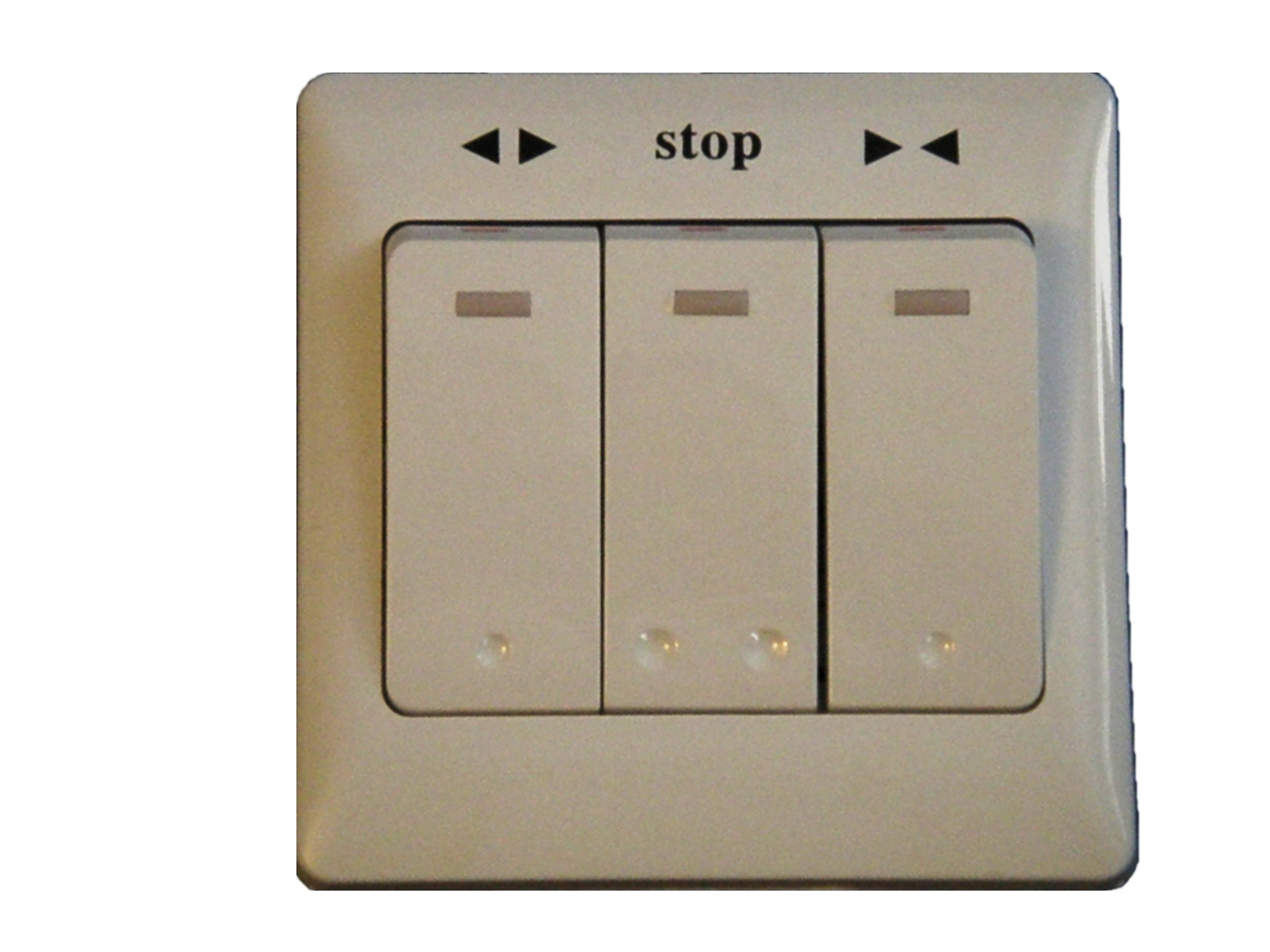3 Buttons Wall Switch for Remote Control Electric Curtain Motors - Click Image to Close