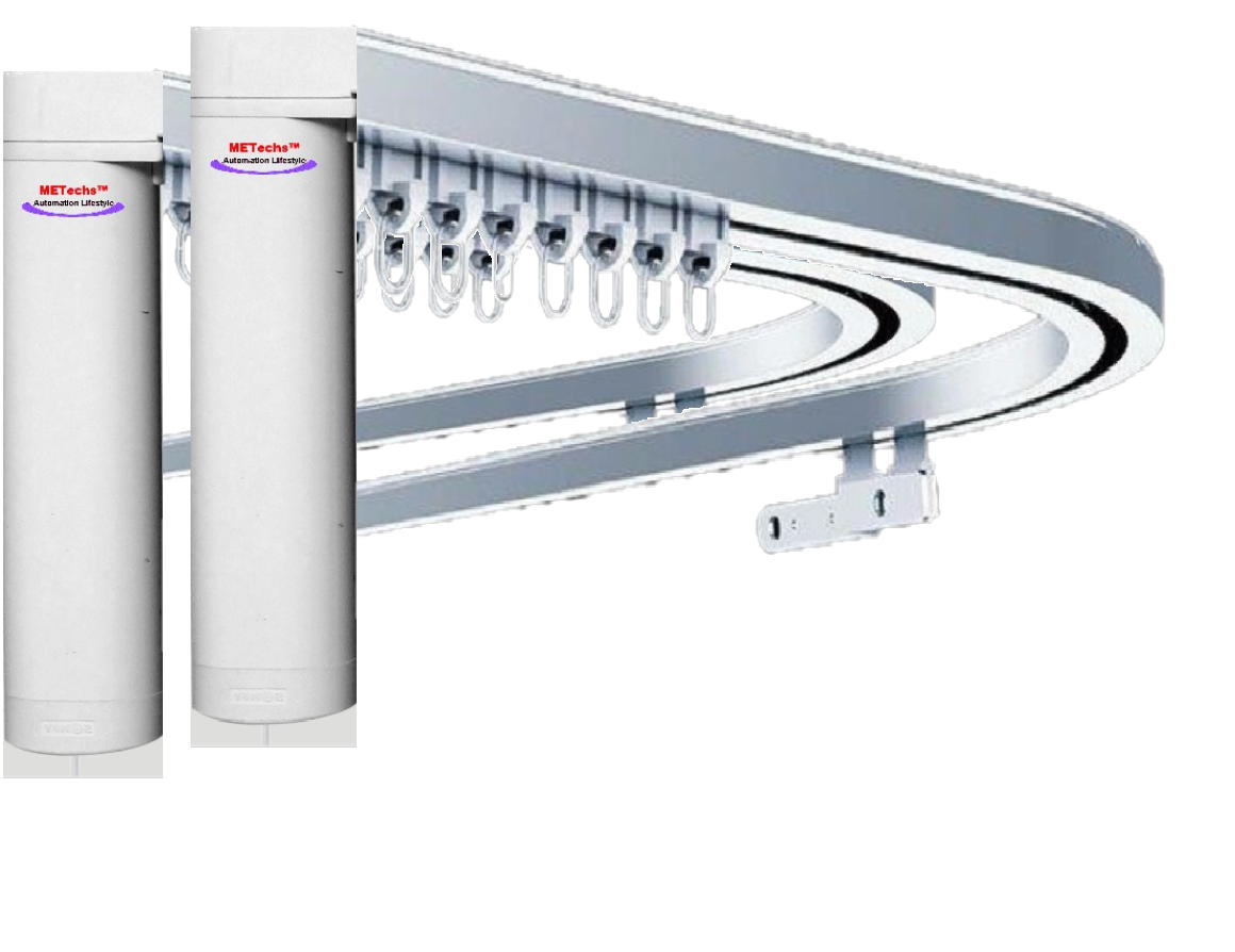 L Shape Double Wall Bracket for CL200T CL200B and CL200BT Curtain Dual Tracks 